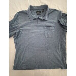 Marc Edwards Polo Shirt Mens L Blue Short Sleeve Golf Casual Top